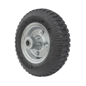 PR 1400-16n - Колесо для тачки / тележки пневматическое 2.50-4, диаметр 210 мм, ось 16 мм, металлический обод, несимметричная ступица, шариковый подшипник